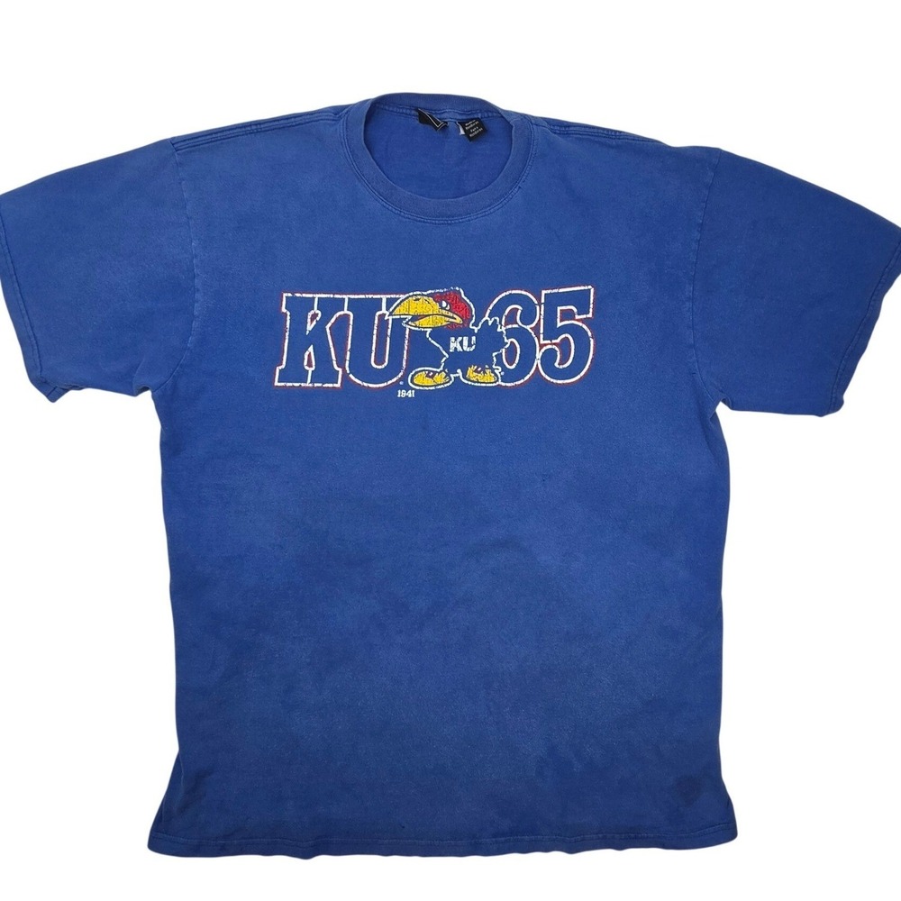 Gear For Sports Kansas Jayhawks KU 35 Blue Graphic T-Shirt Mens XL G1301-145